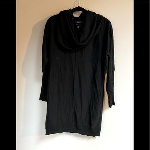Tahari black merino wool sweater dress XL